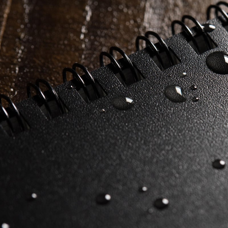 Rite In The Rain Weatherproof Side Spiral Notebook, 4.625" x 7", Black Cover, Universal Pattern, 3 Pack (No. 773L3) - Image 5